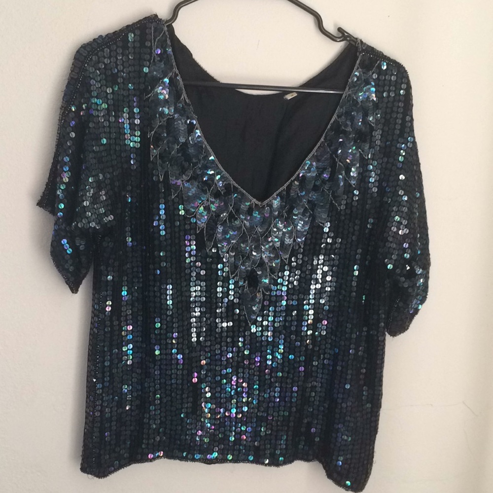 Vintage sequin top